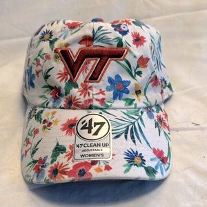 Virginia Tech floral baseball cap